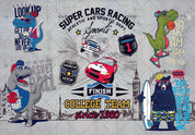 3D Abstract Cars Racing Wall Mural Wallpaper WJ 2167- Jess Art Decoration