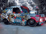 3D Human Skeleton Graffiti Car Lighting Mural Wallpaper WJ 1338- Jess Art Decoration