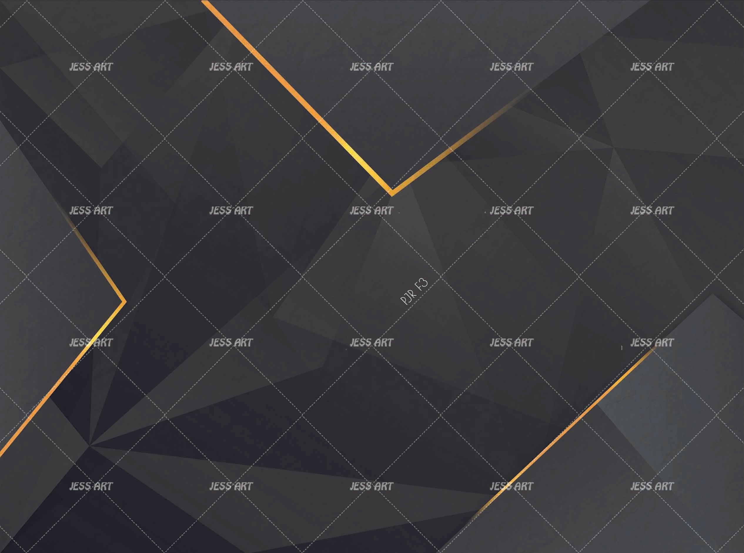 3D Golden Line Black Geometric Wall Mural Wallpaper LXL- Jess Art Decoration