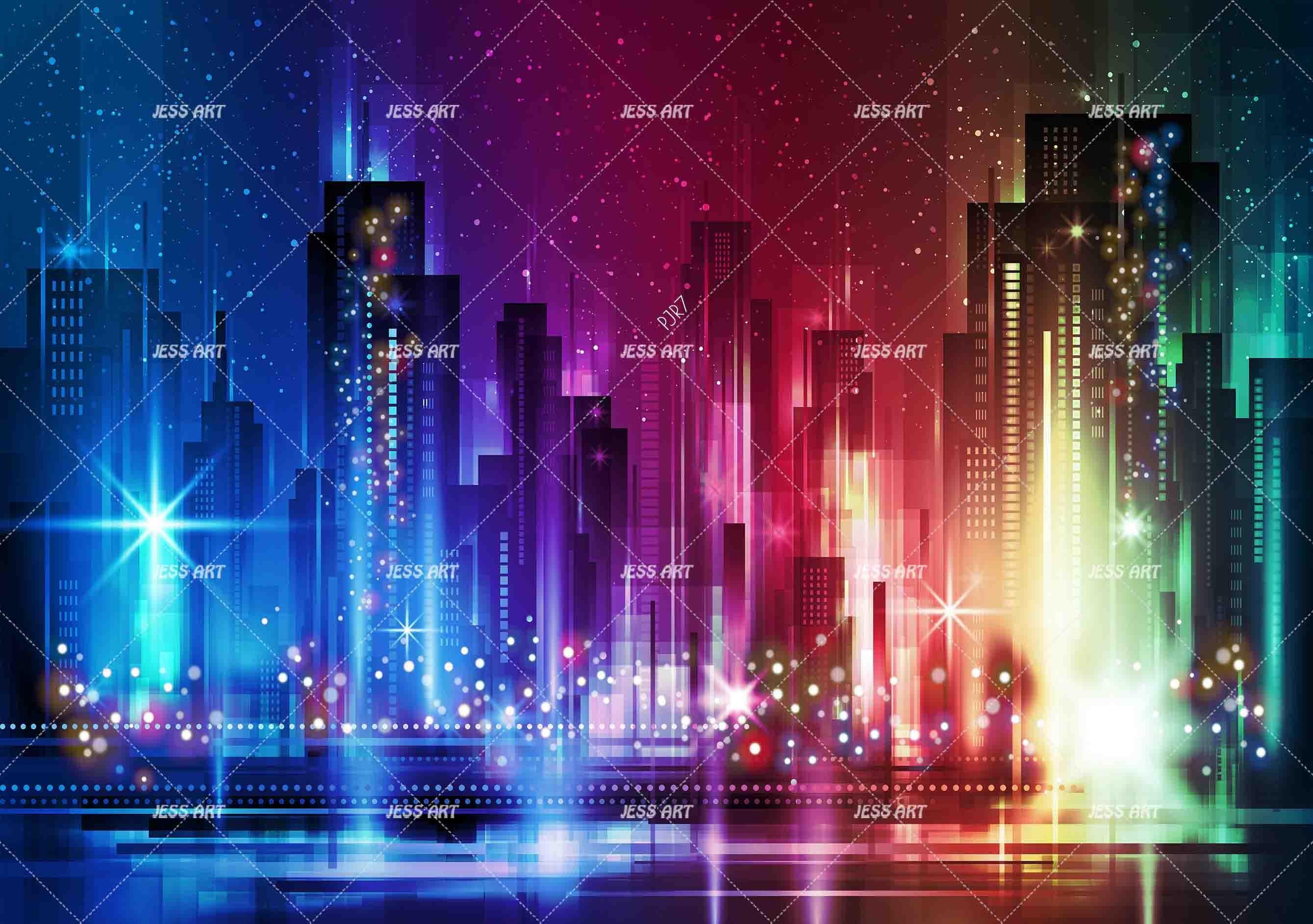 3D Landscape Morden City Building Light Wall Mural Wallpaper WJ 6707- Jess Art Decoration
