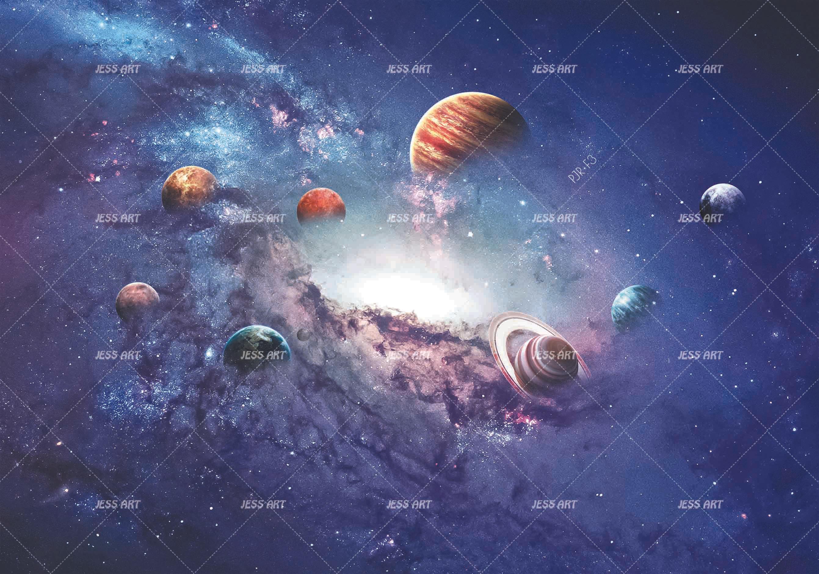 3D Nebula Jupiter Space planet nebula space mural wall mural wallpaper for kids room - view 5