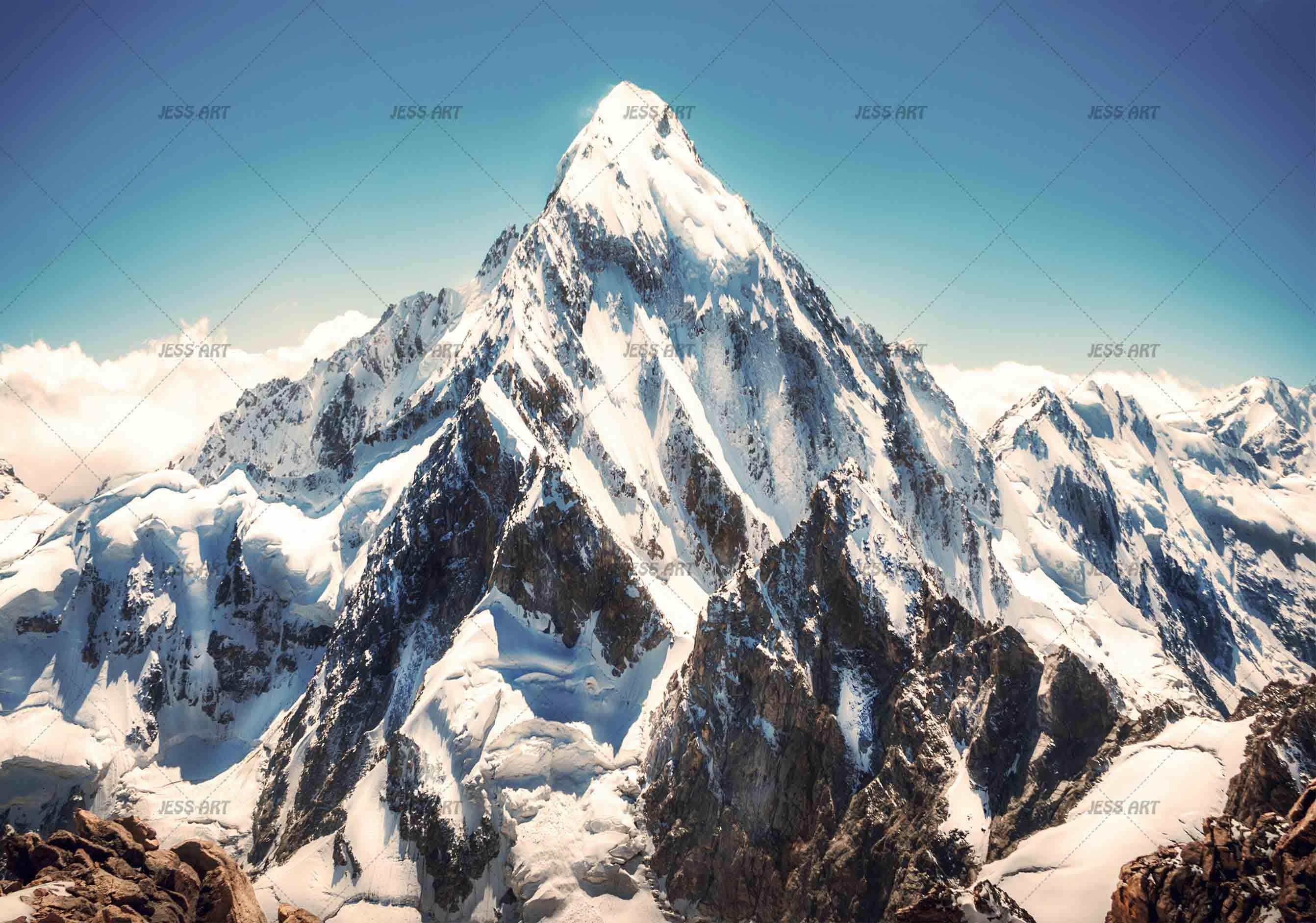 3D Blue Sky Snow Mountain Wall Mural Wallpaper 54- Jess Art Decoration