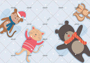 3D Cartoon Monkey Cat Bear Squirrel Animal Wall Mural Wallpaper LXL- Jess Art Decoration