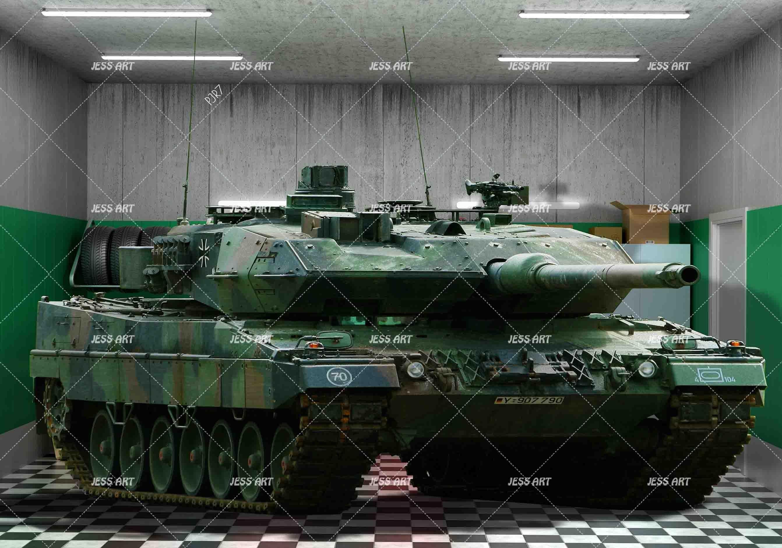 3D Military Tank Wall Mural Wallpaper WJ 6738- Jess Art Decoration