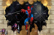 3D Spider Web Superhero spider web superhero mural wall mural wallpaper for kids room - view 5