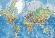 3D World Map Wall Mural Wallpaper WJ 5235- Jess Art Decoration
