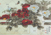 3D Peony Flowers Painting Wall Mural Wallpaper WJ 1311- Jess Art Decoration