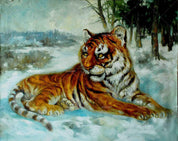 3D Tiger Oil Painting Wall Mural Wallpaper 10- Jess Art Decoration