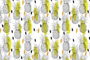 3D Hand Sketching Yellow Pineapple Wall Mural Wallpaper LXL 726- Jess Art Decoration