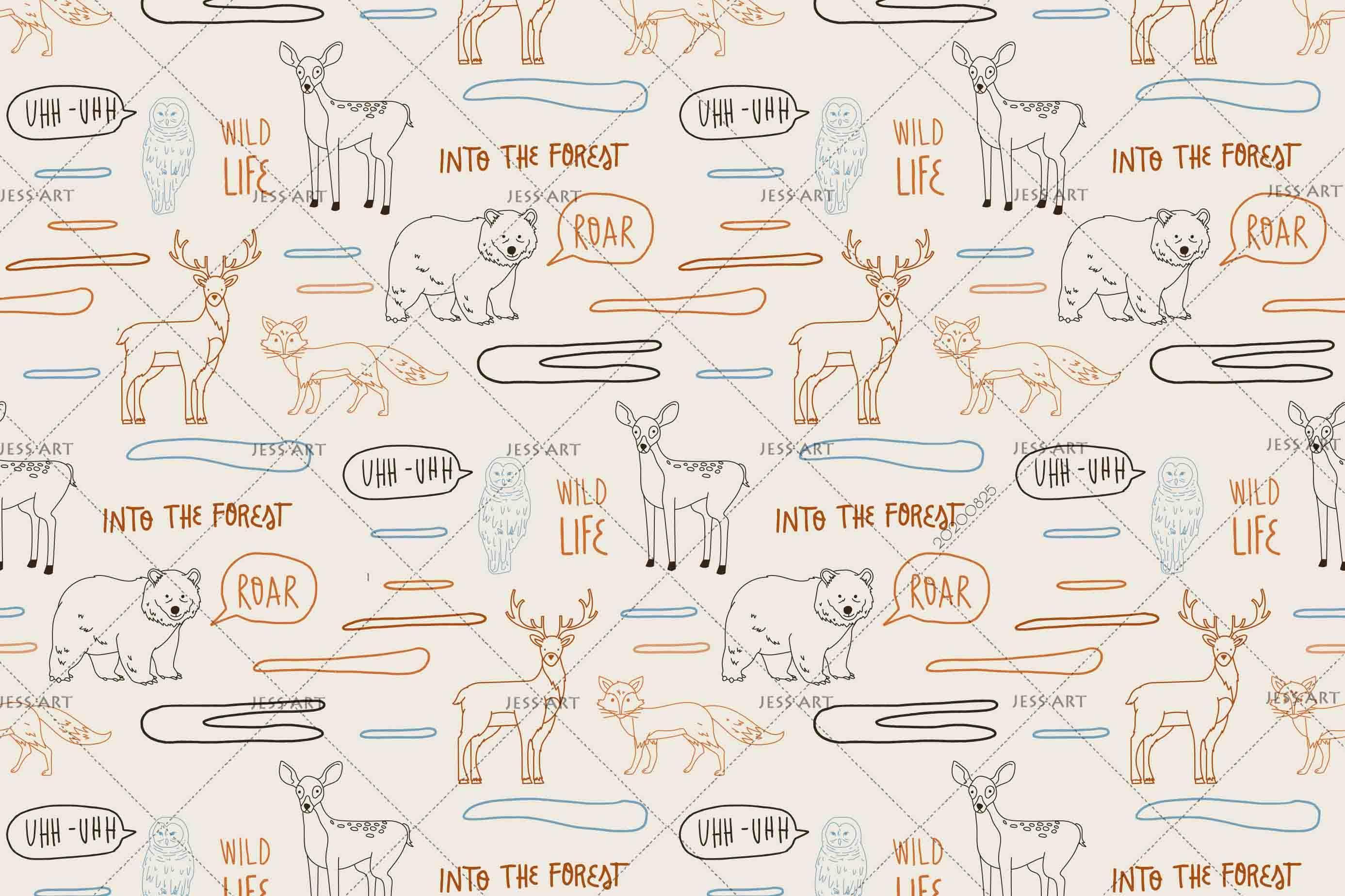 3D Hand Drawn Animal Elk Wall Mural Wallpaper LQH 58- Jess Art Decoration
