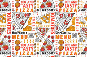 3D Cartoon Pizza Wall Mural Wallpaper SF01- Jess Art Decoration