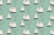 3D Cartoon Sailboat Seagull Wall Mural Wallpaper LXL 837- Jess Art Decoration