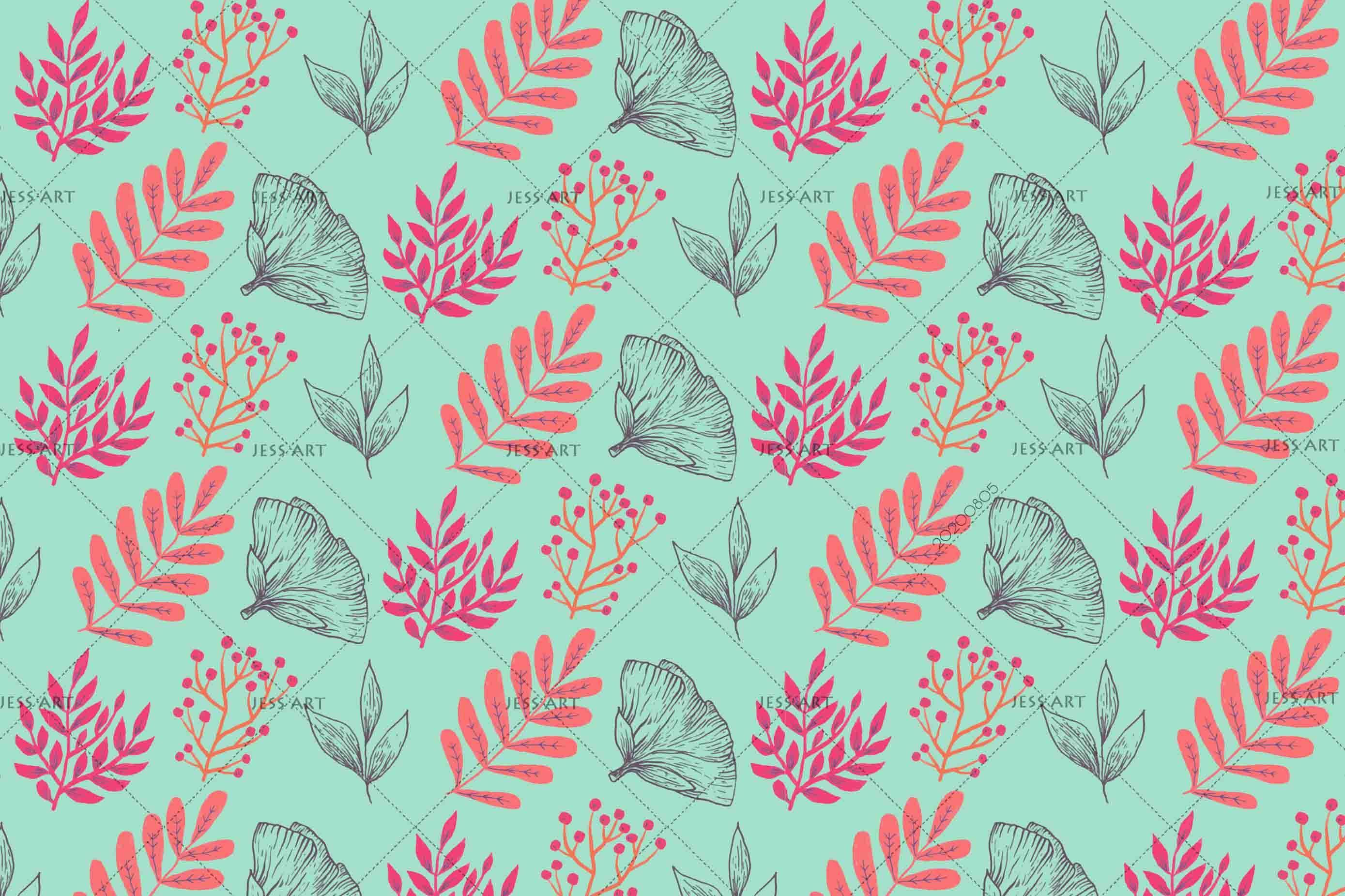 3D Green Floral Leaves Wall Mural Wallpaper SF 35- Jess Art Decoration