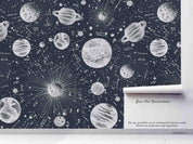 3D Space Saturn Nebula Planet Star Wall Mural Wallpaper LXL 665- Jess Art Decoration