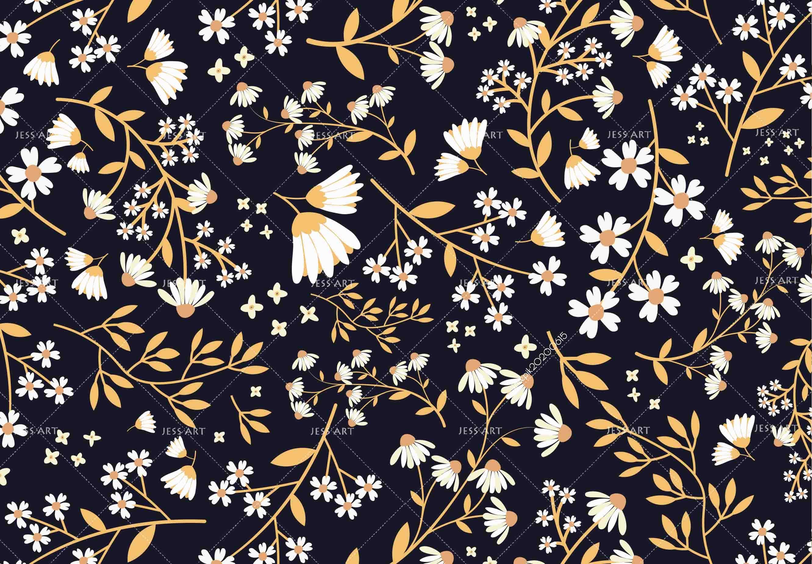 3D White Flowers Black Background Wall Mural Wallpaper A026 LQH- Jess Art Decoration