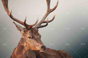 3D Deer Grey Wall Mural Wallpaper 75- Jess Art Decoration