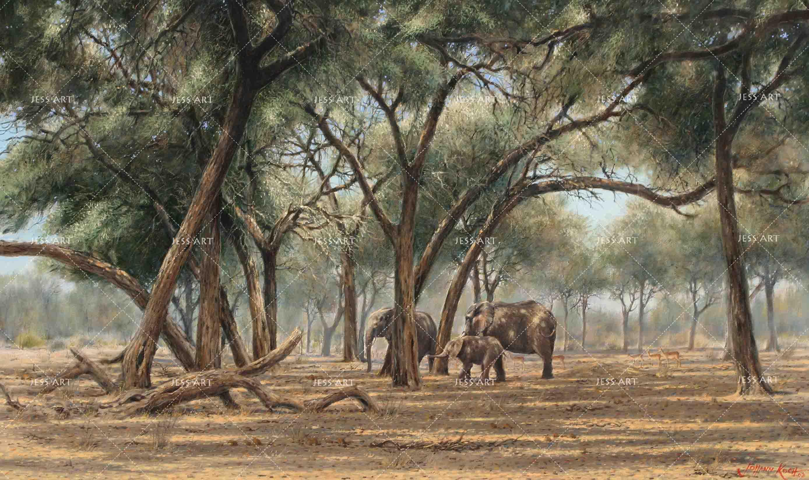 3D African Steppe Elephant Herd Wall Mural Wallpaper 49- Jess Art Decoration