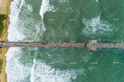 3D aerial view drone top down bridge wall mural wallpaper 8- Jess Art Decoration