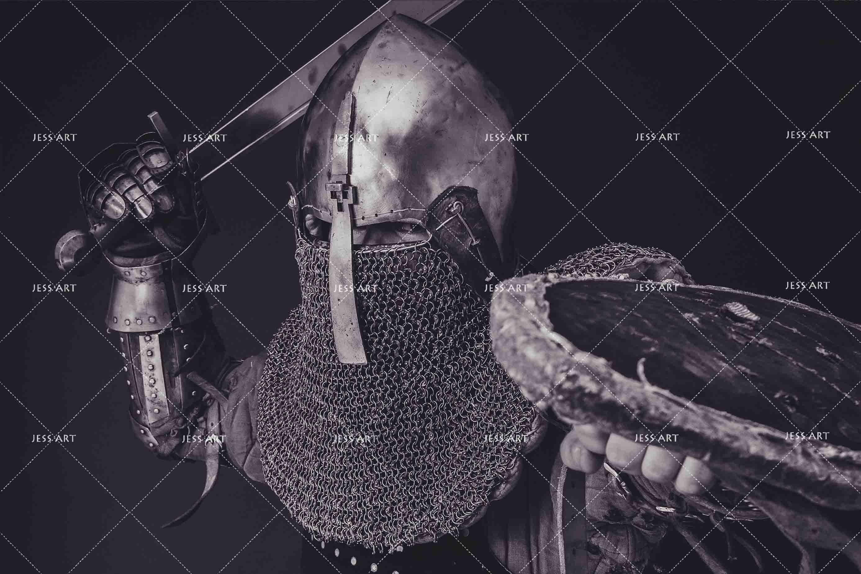 3D Warrior Armor Fight Wall Mural Wallpaper SF13- Jess Art Decoration