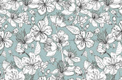 3D Blue Floral Wall Mural Wallpaper SF79- Jess Art Decoration