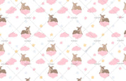 3D Pink Clouds Star Deer Wall Mural Wallpaper SF 23- Jess Art Decoration