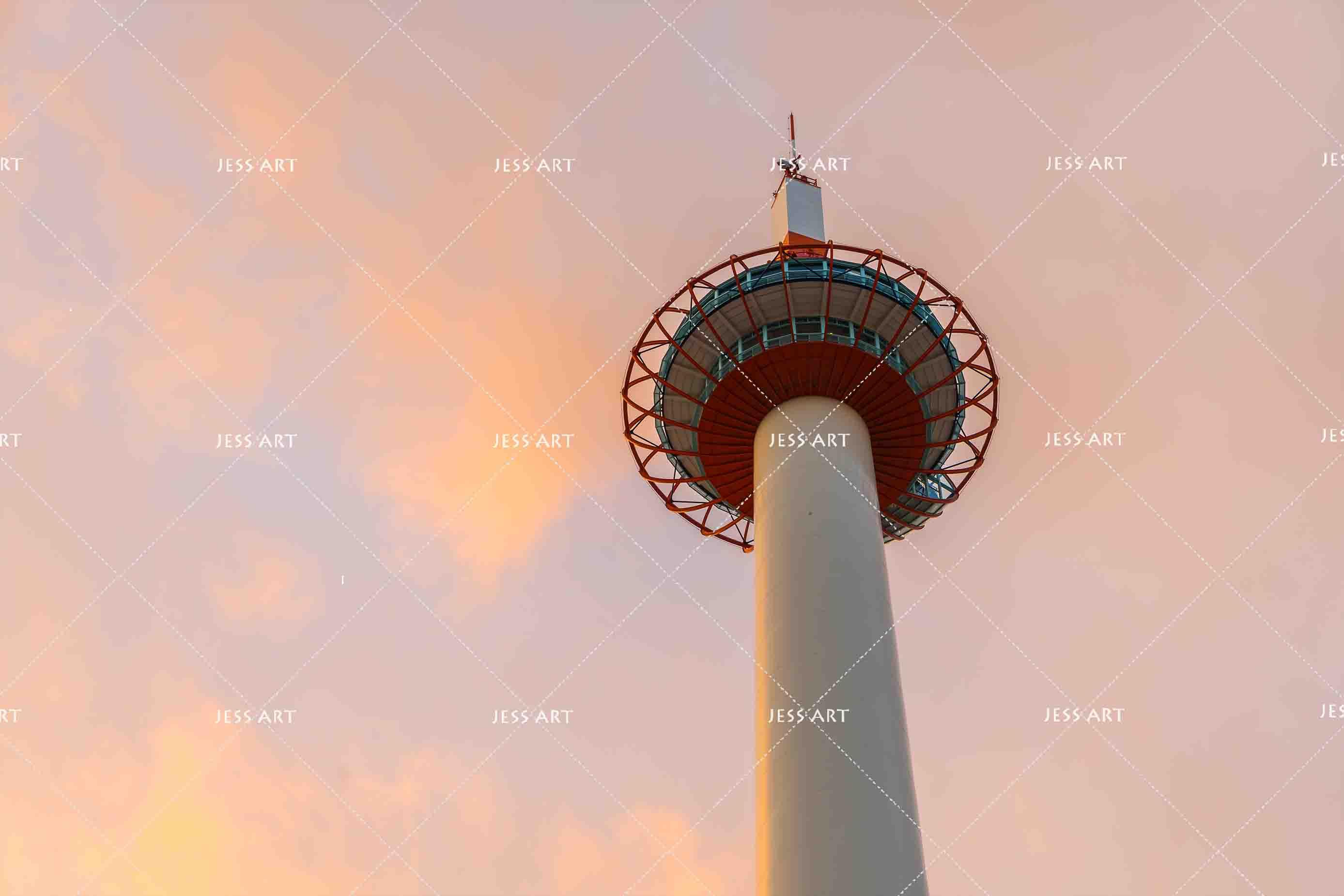 3D japan kyoto tower filtered image processed vintage effect wall mural wallpaper 45- Jess Art Decoration