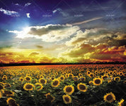 3D Sunflower Field Sky Clouds Wall Mural Wallpaper 117- Jess Art Decoration