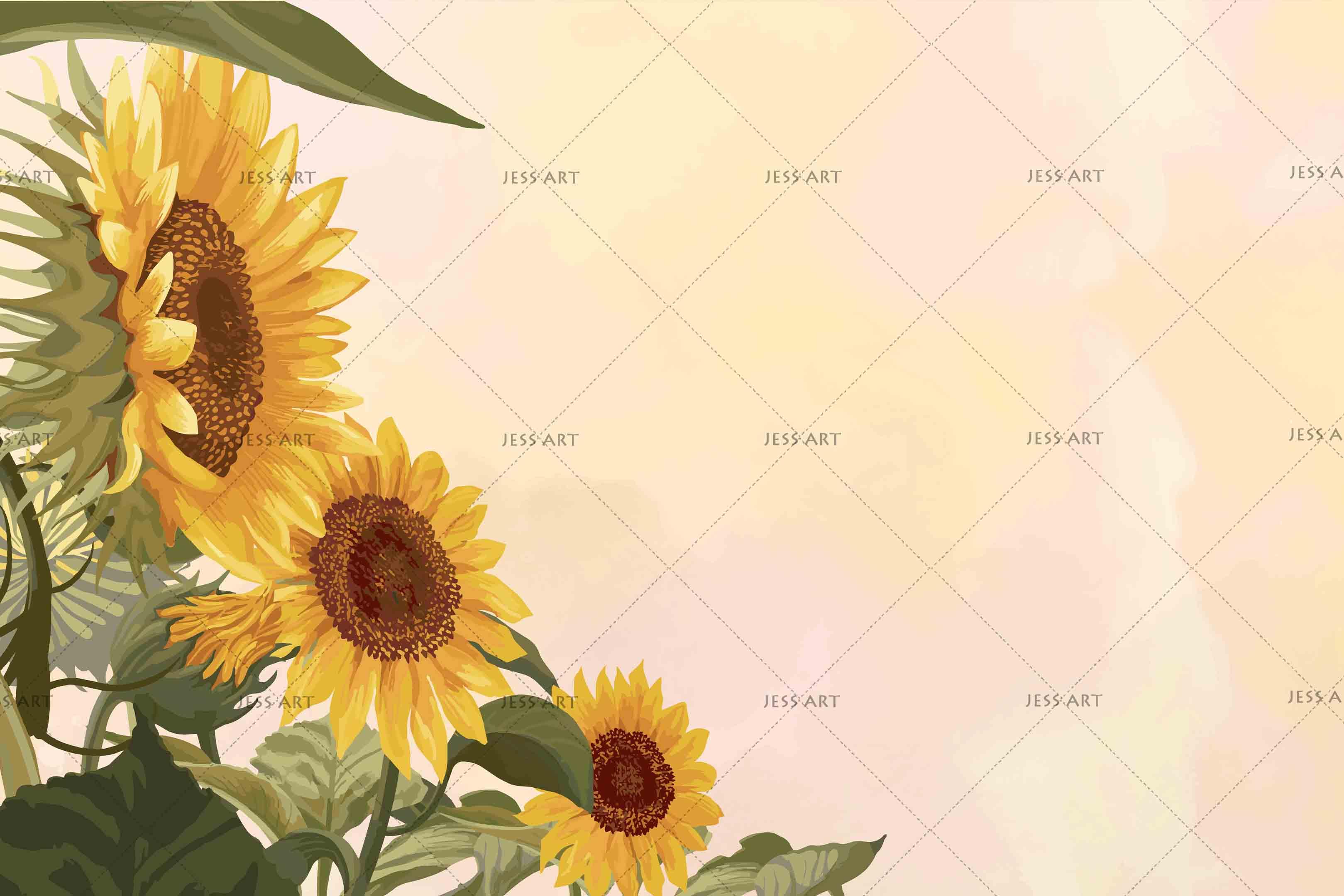 3D Yellow Sunflower Wall Mural Wallpaper 15- Jess Art Decoration
