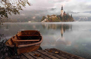 3D Lake Tower Scenery Wall Mural Wallpaper LXL 848- Jess Art Decoration