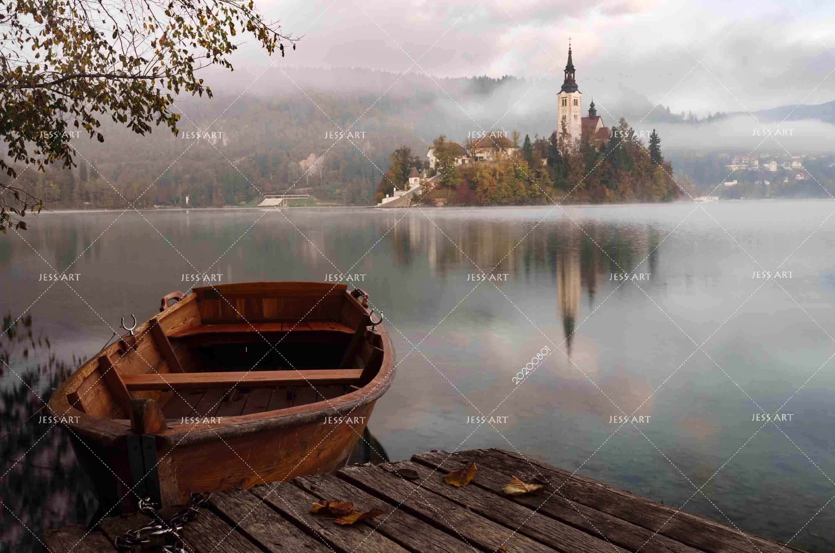 3D Lake Tower Scenery Wall Mural Wallpaper LXL 848- Jess Art Decoration