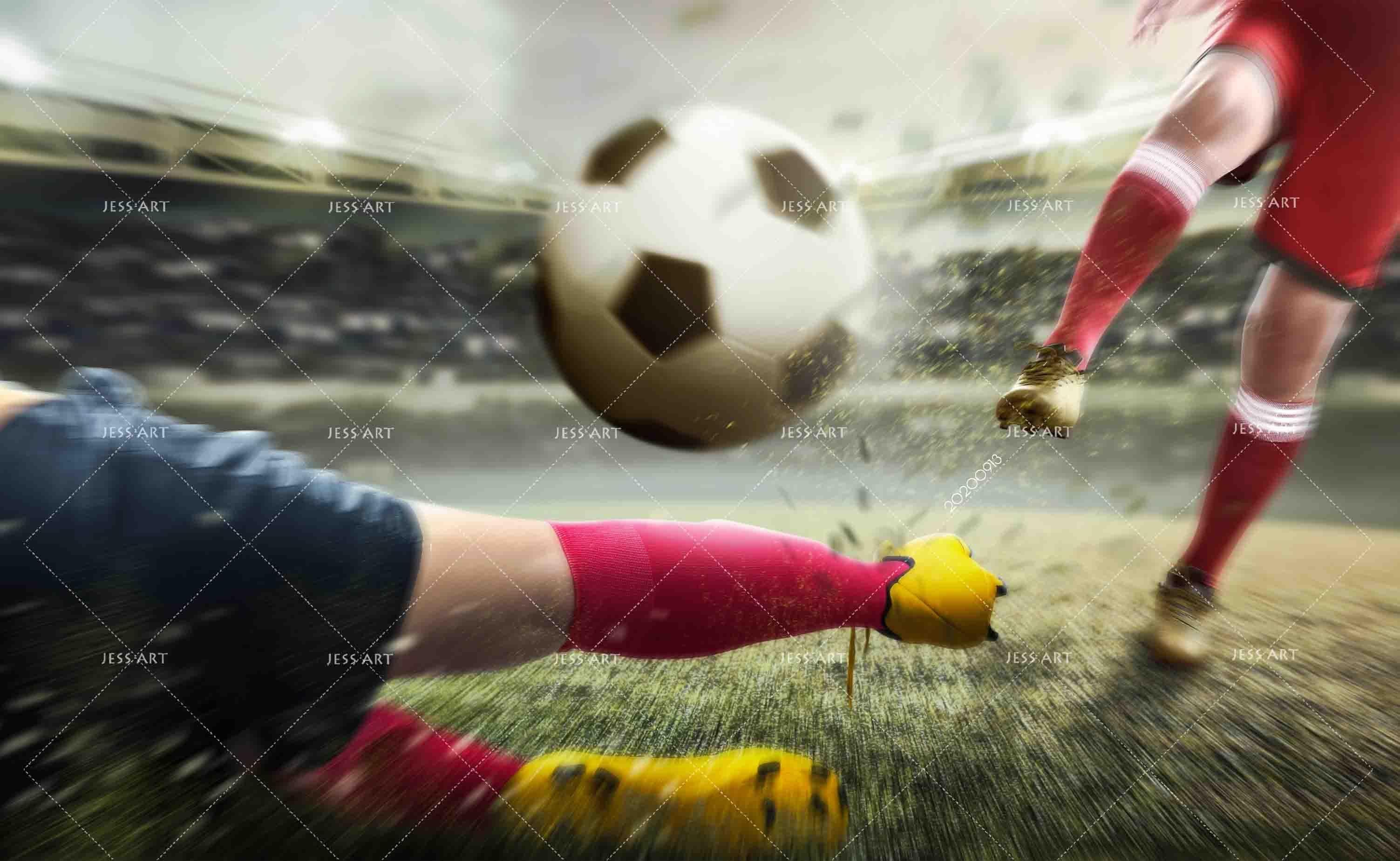 3D Sports Football Court Player Wall Mural Wallpaper LXL- Jess Art Decoration