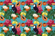 3D Hand Sketching Bird Floral Tropical Fruity  Wall Mural Wallpaper LXL 700- Jess Art Decoration
