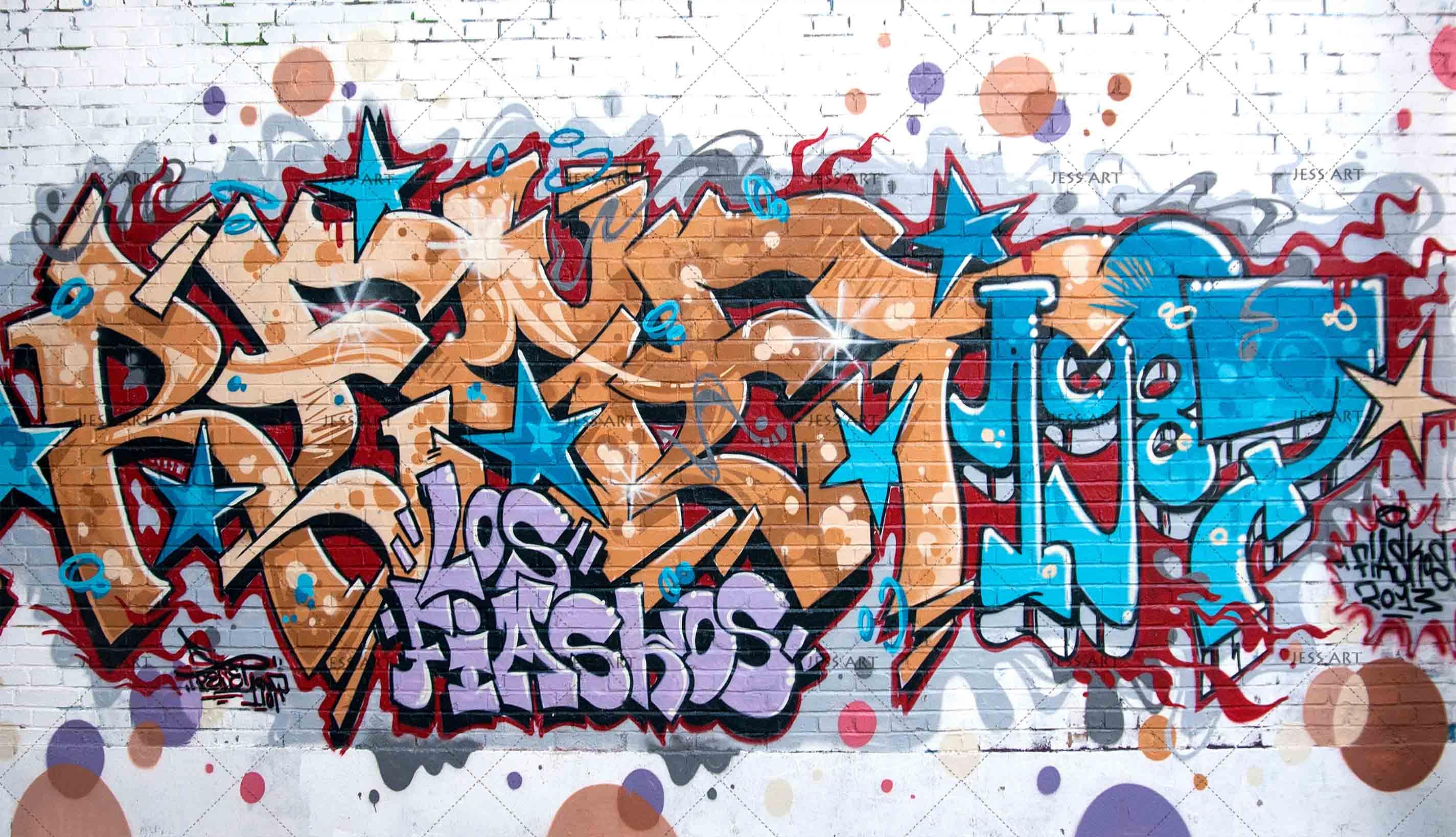 3D Graffiti Wall Mural Wallpaper 251- Jess Art Decoration
