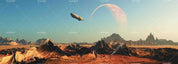 3D Space Mountain Aircraft Wall Mural Wallpaper SF89- Jess Art Decoration