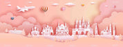 3D Pink Castle Parachute Wall Mural Wallpaper LXL 826- Jess Art Decoration