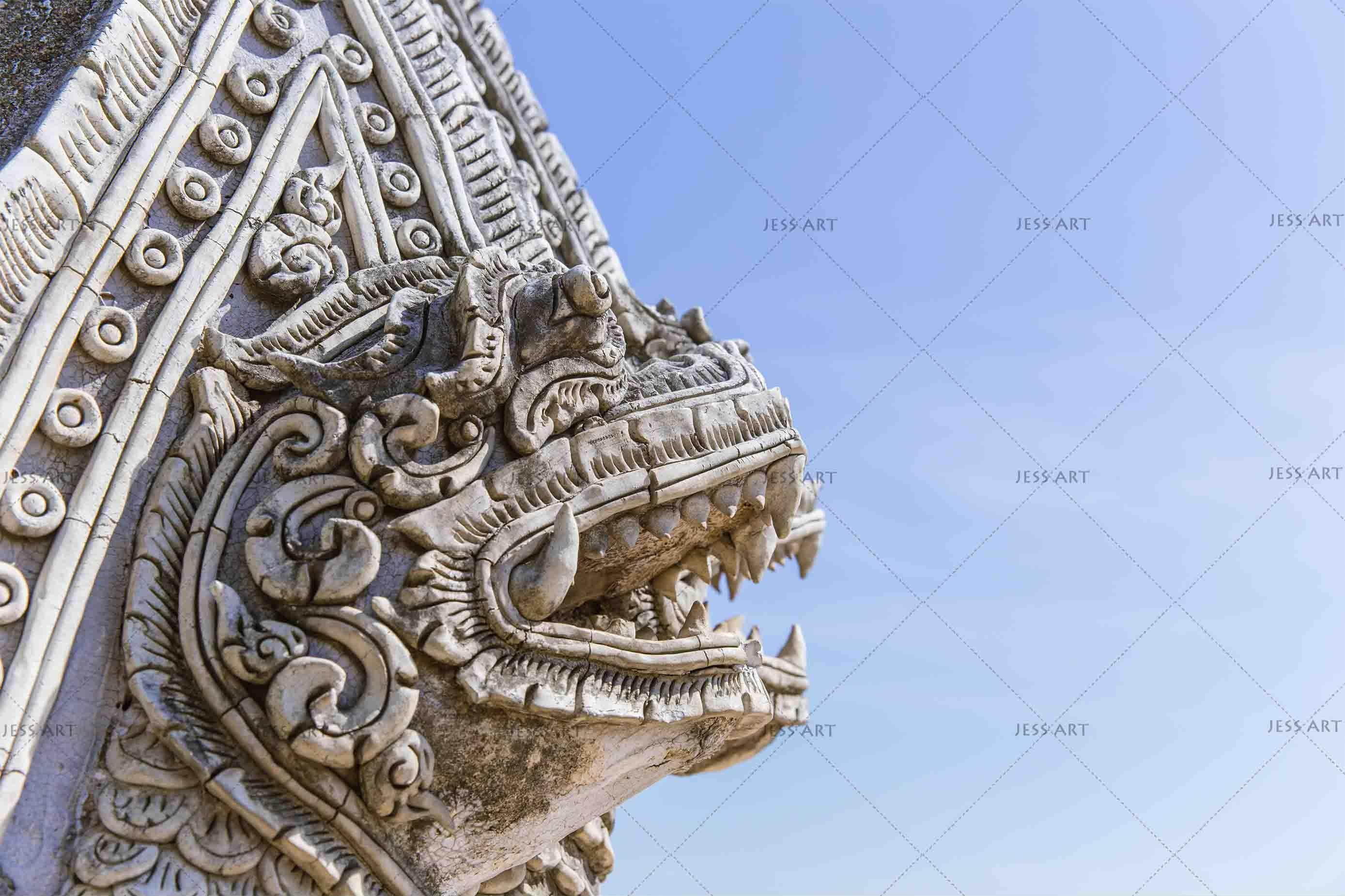 3D Thai Stone Crafts Wall Mural Wallpaper 180- Jess Art Decoration