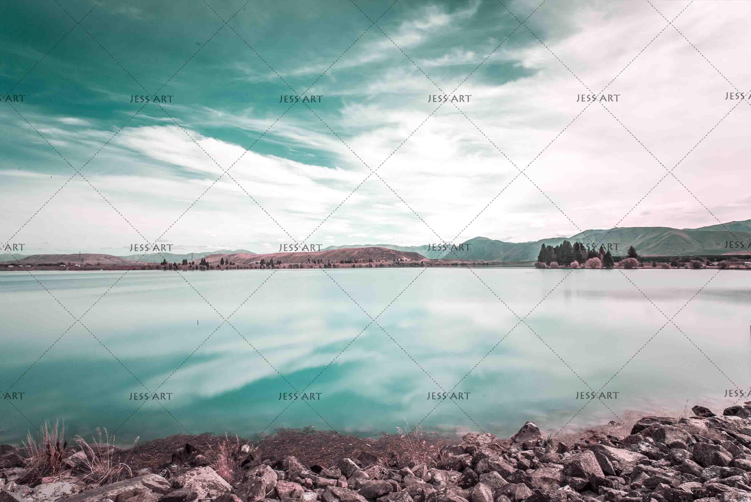 3D blue sky reflected sea wall mural wallpaper 16- Jess Art Decoration