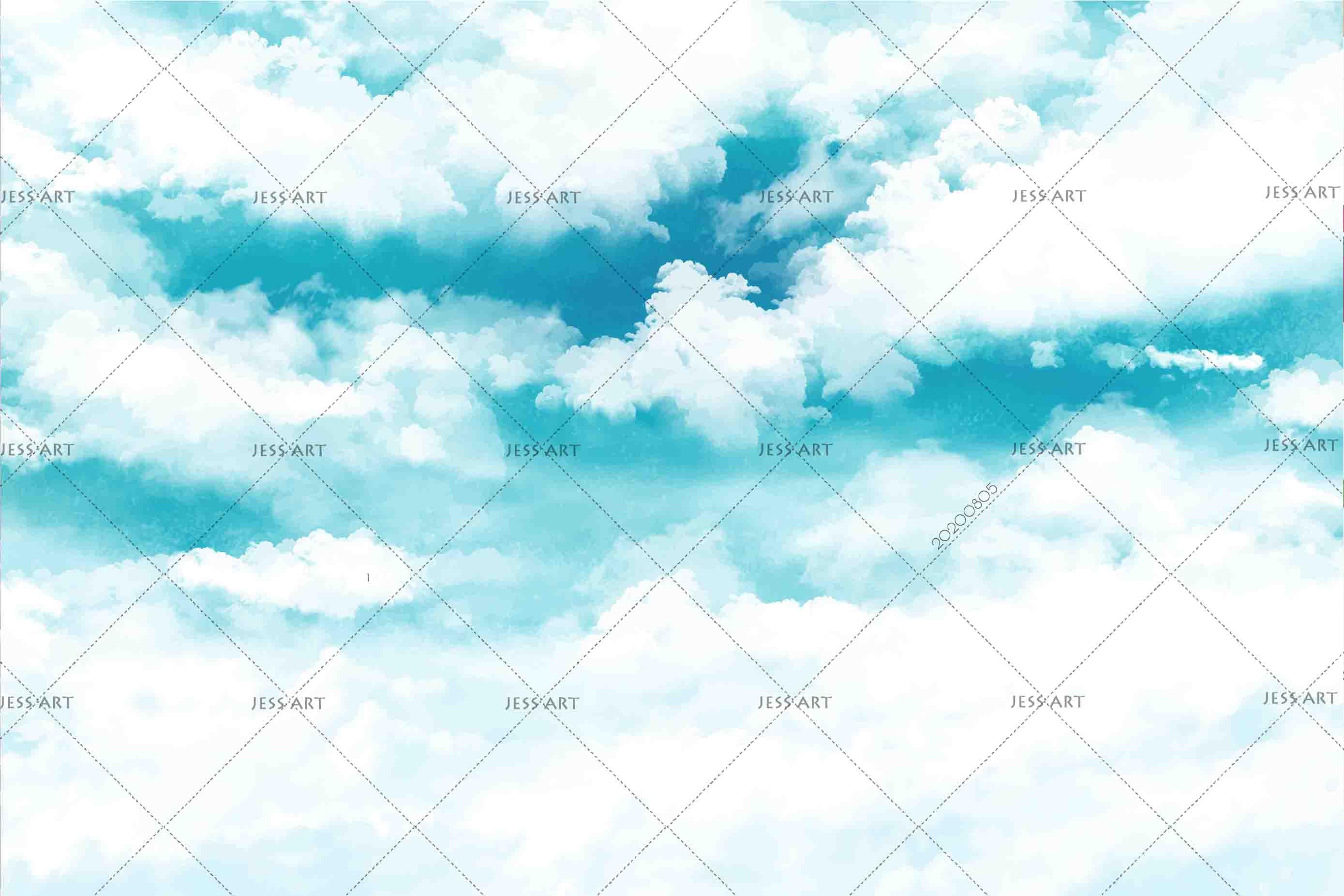 3D Blue Sky Cloud Wall Mural Wallpaper LXL 759- Jess Art Decoration