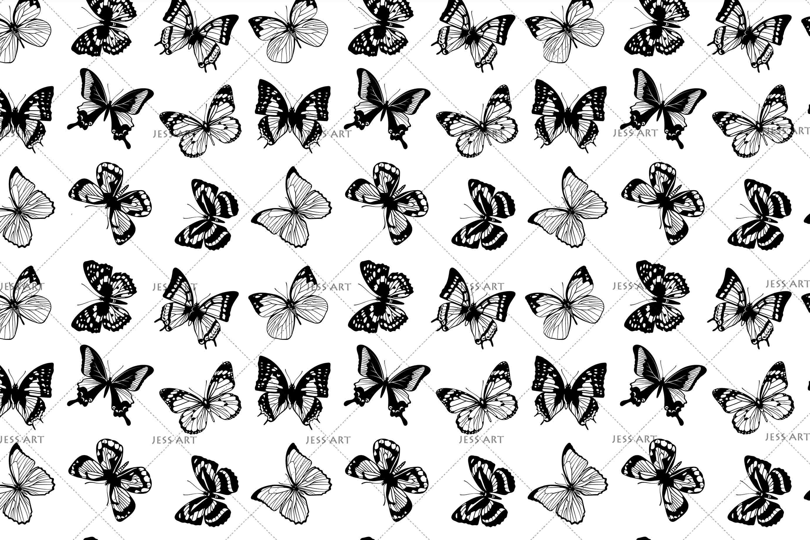 3D black white butterfly pattern wall mural wallpaper 69- Jess Art Decoration
