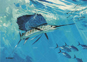 3D Blue Ocean Swordfish Wall Mural Wallpaper 54- Jess Art Decoration