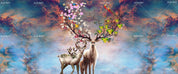 3D Grape Flower Elk Sky Clouds Wall Mural Wallpaper 91- Jess Art Decoration