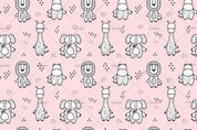 3D Pink Cartoon Animal Wall Mural Wallpaper SF 79- Jess Art Decoration
