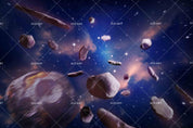 3D meteorites space night sky background wall mural wallpaper 52- Jess Art Decoration