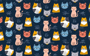 3D Colorful Smiley Cat Wall Mural Wallpaper LXL 28- Jess Art Decoration