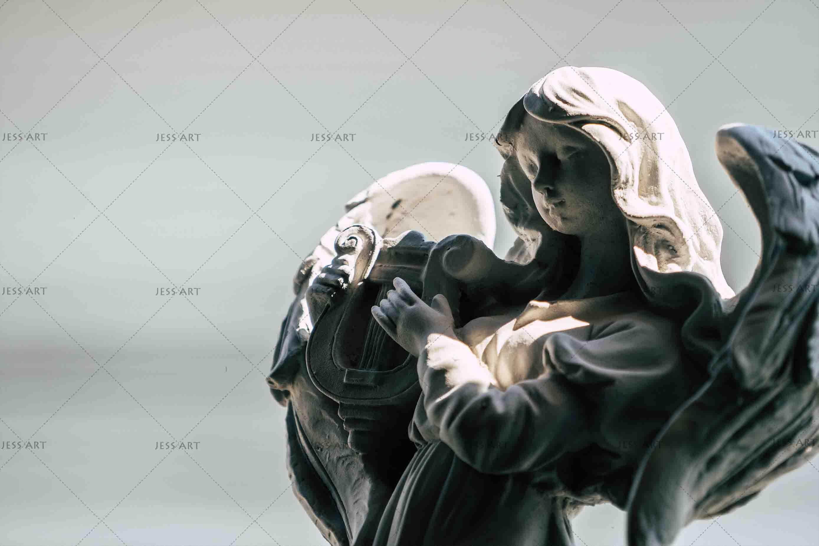 3D Angel Sculpture Wall Mural Wallpaper 169- Jess Art Decoration