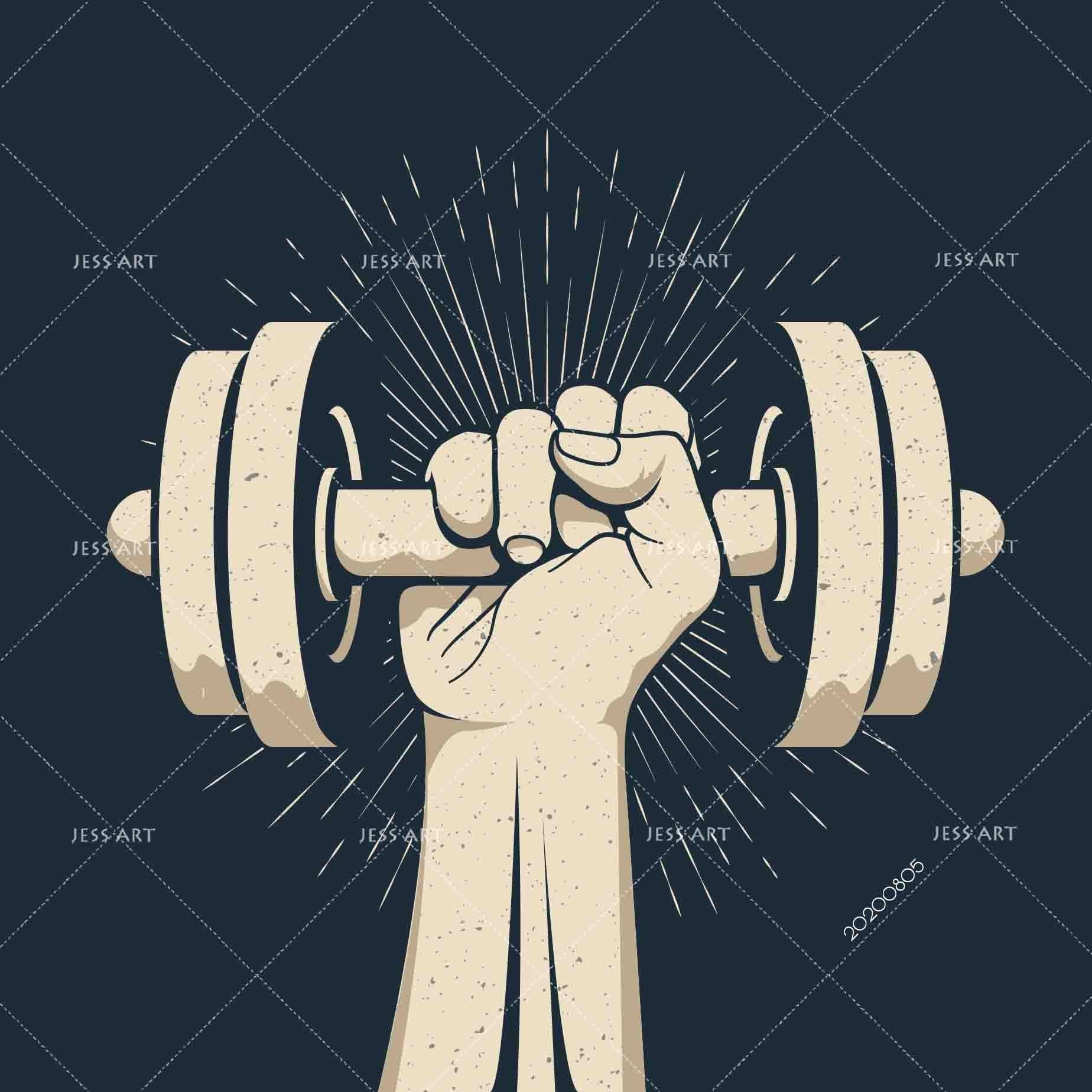 3D Cartoon Barbell Wall Mural Wallpaper LXL 823- Jess Art Decoration