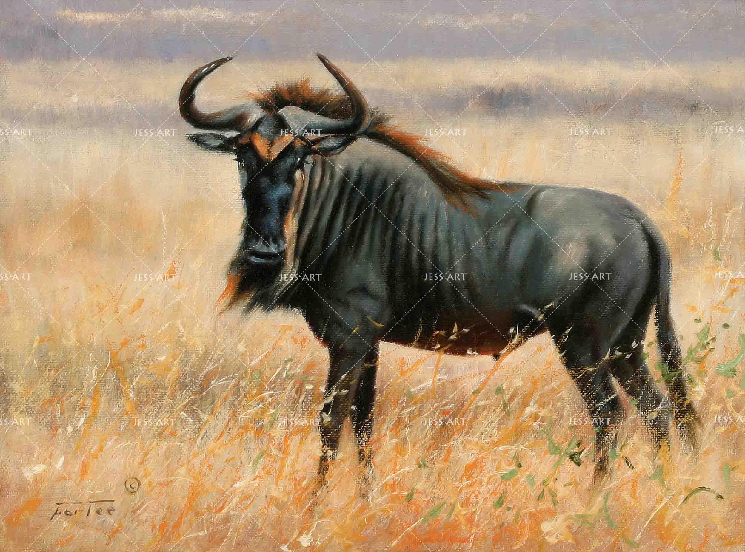 3D African Steppe Buffalo Wall Mural Wallpaper 36- Jess Art Decoration
