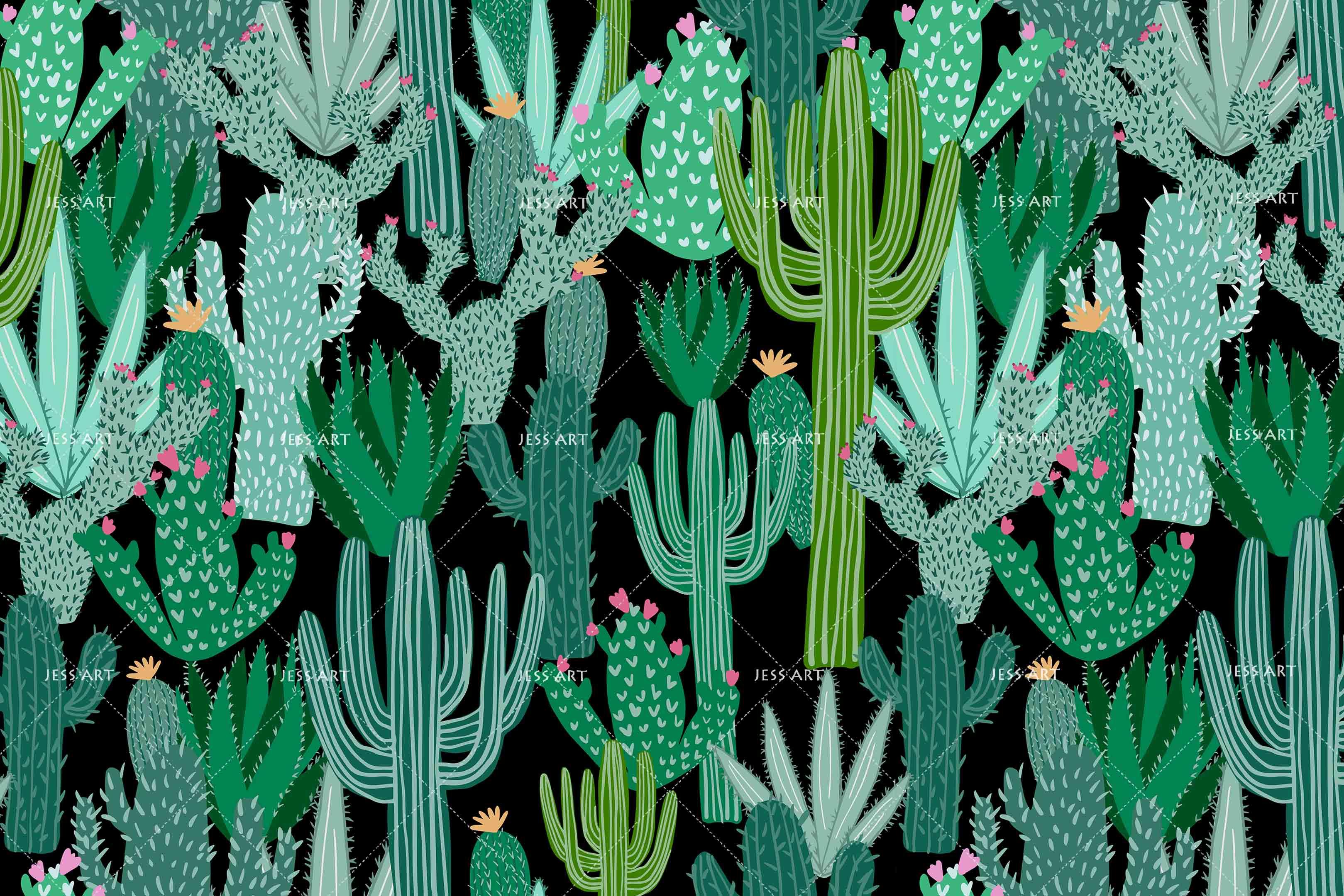 3D Green Cactus Wall Mural Wallpaper 20- Jess Art Decoration