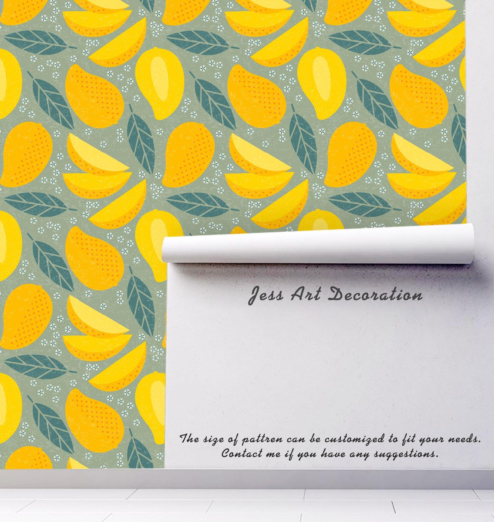 3D Yellow Mango Wall Mural Wallpaper 18- Jess Art Decoration