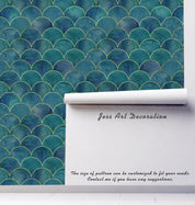 3D Green Semicircle Wall Mural Wallpaper 37- Jess Art Decoration